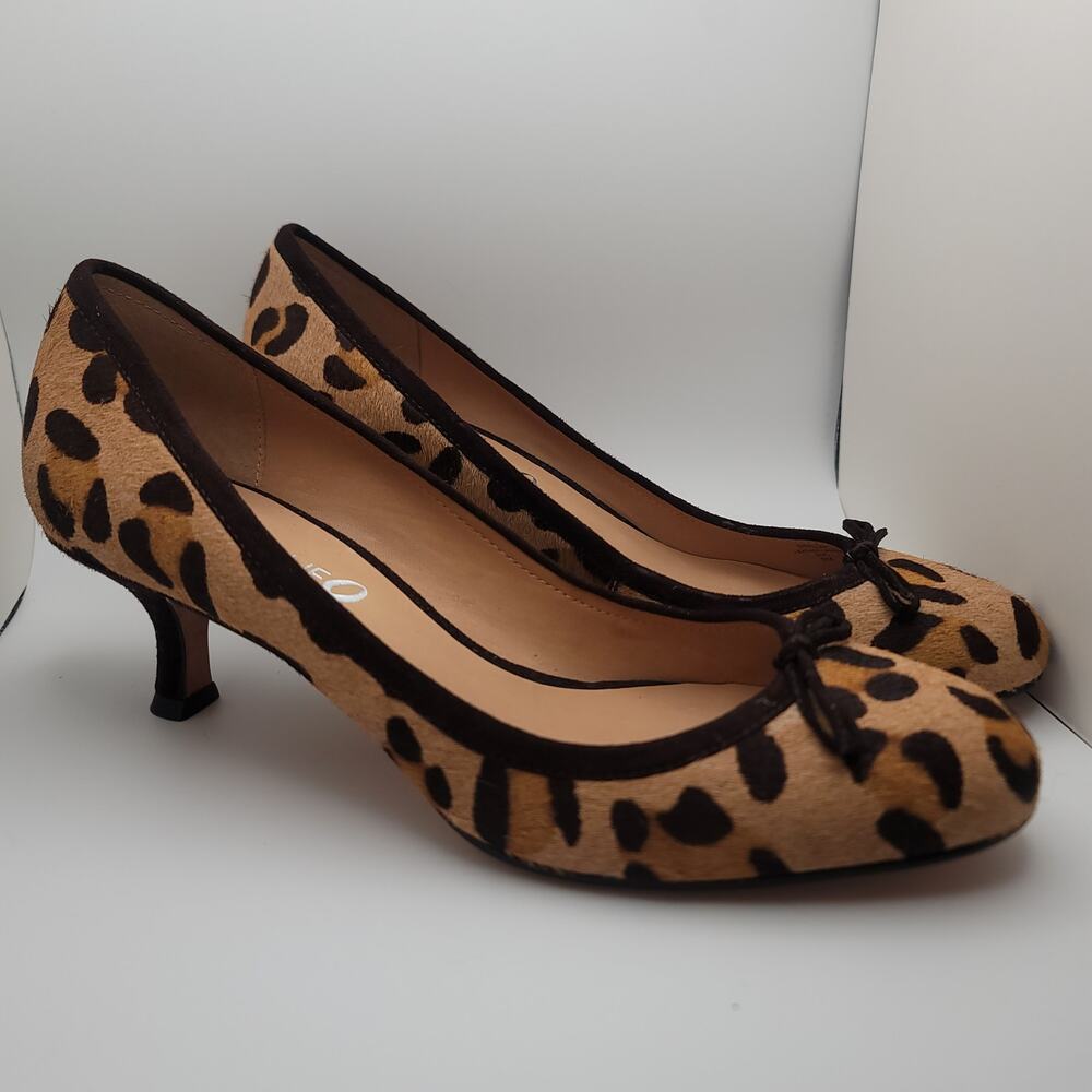 Boutique 9 Leopard Print Kitten Heels Calf Hair 8M